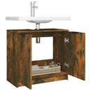 vidaXL füstös tölgyszínű szerelt fa fürdőszobaszekrény 64,5x33,5x59 cm