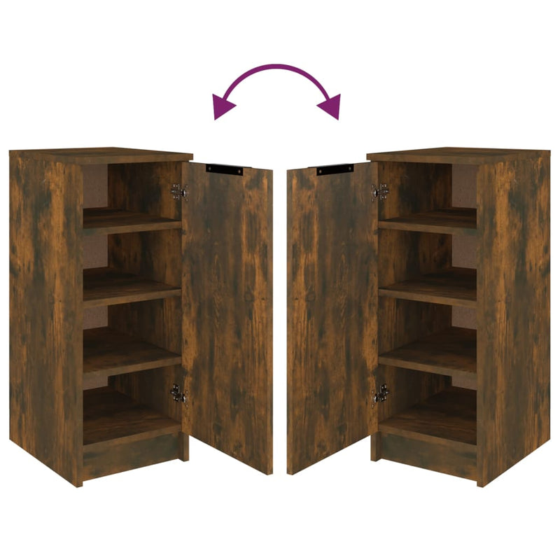 vidaXL füstös tölgyszínű szerelt fa cipősszekrény 30 x 35 x 70 cm