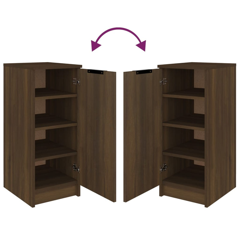 vidaXL barna tölgyszínű szerelt fa cipősszekrény 30 x 35 x 70 cm