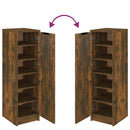 vidaXL füstös tölgyszínű szerelt fa cipősszekrény 30 x 35 x 100 cm