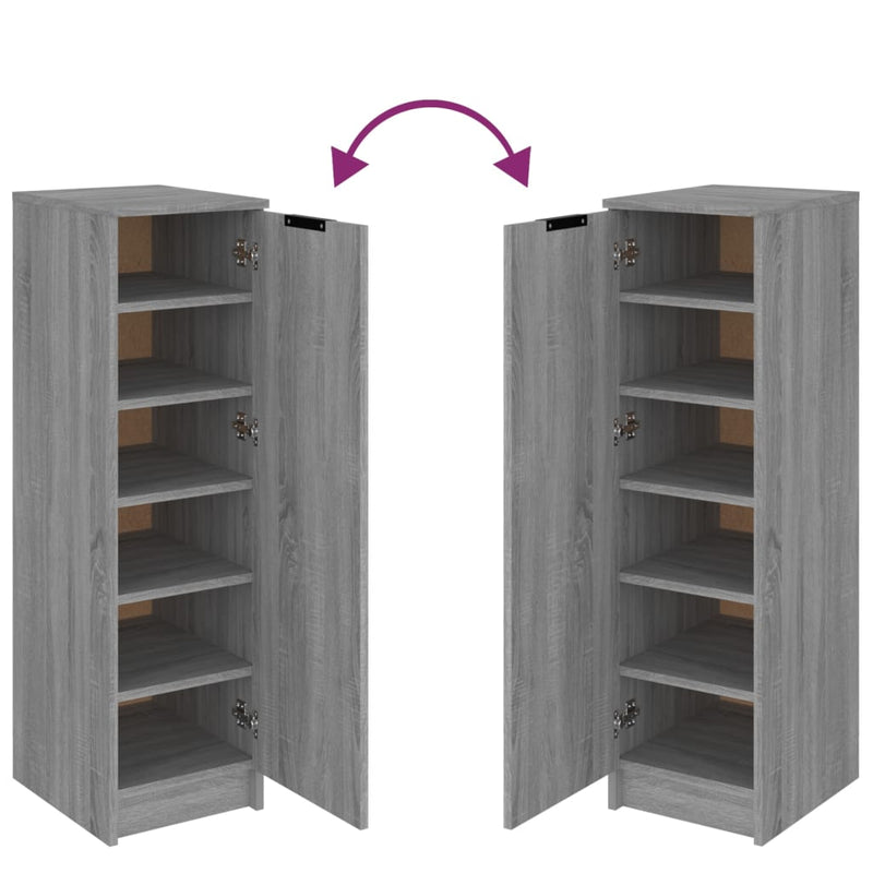 vidaXL szürke sonoma színű szerelt fa cipősszekrény 30 x 35 x 100 cm