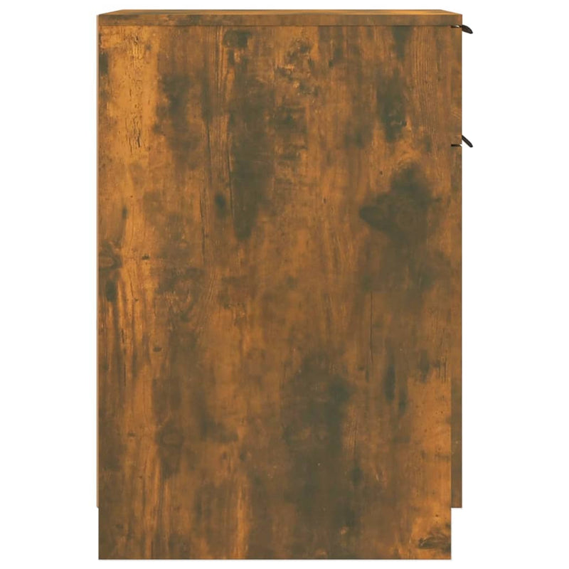 vidaXL füstös tölgy színű szerelt fa íróasztalszekrény 33,5x50x75 cm