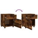 vidaXL füstös tölgy színű szerelt fa kerekes iratszekrény 45x38x45cm