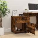 vidaXL füstös tölgy színű szerelt fa kerekes iratszekrény 45x38x45cm