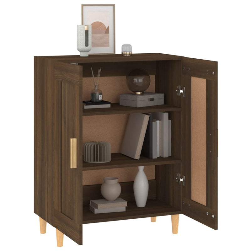 vidaXL barna tölgyszínű szerelt fa tálalószekrény 69,5 x 34 x 90 cm