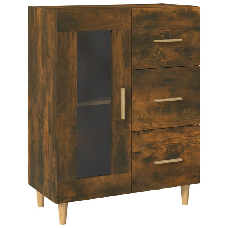 vidaXL füstös tölgy színű szerelt fa tálalószekrény 69,5 x 34 x 90 cm