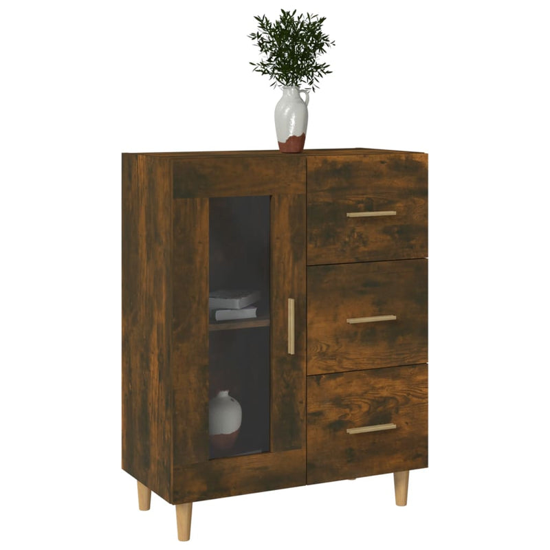 vidaXL füstös tölgy színű szerelt fa tálalószekrény 69,5 x 34 x 90 cm