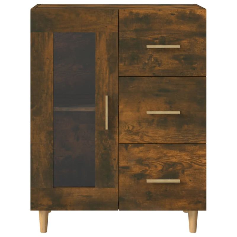 vidaXL füstös tölgy színű szerelt fa tálalószekrény 69,5 x 34 x 90 cm