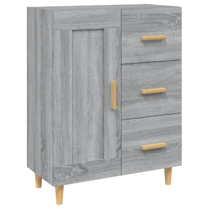 vidaXL szürke sonoma színű szerelt fa tálalószekrény 69,5 x 34 x 90 cm