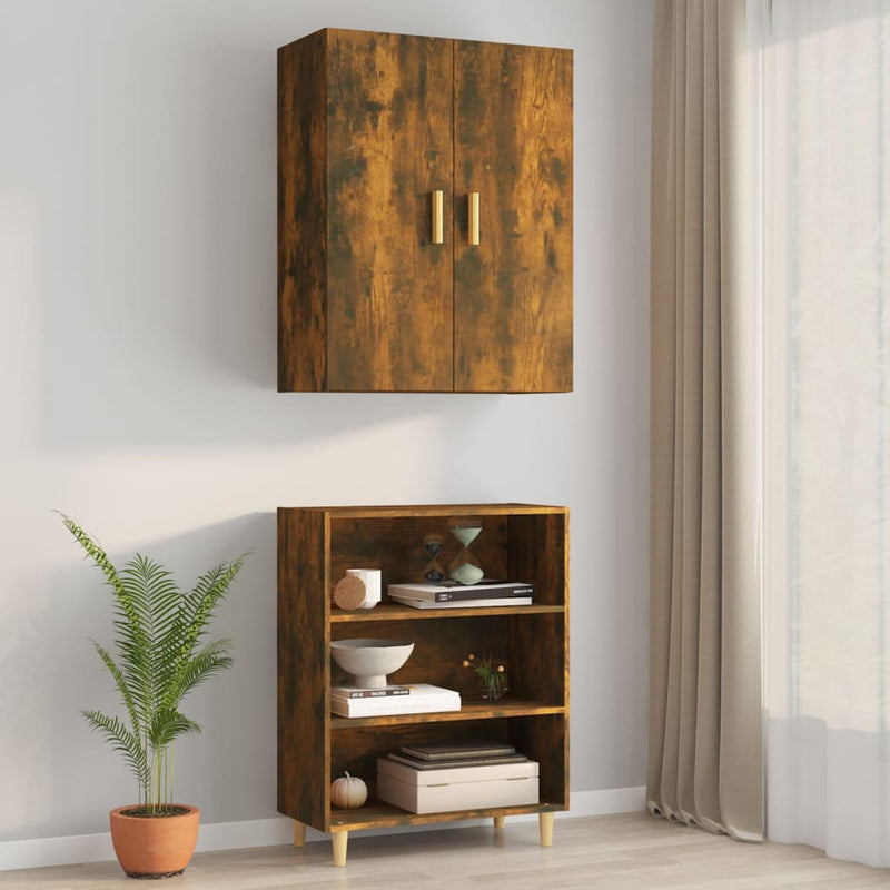 vidaXL füstös tölgy színű függő faliszekrény 69,5 x 34 x 90 cm