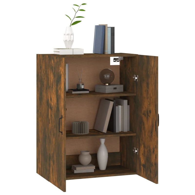 vidaXL füstös tölgy színű szerelt fa függőszekrény 69,5 x 34 x 90 cm