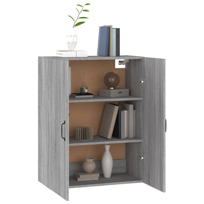 vidaXL szürke sonoma színű szerelt fa függőszekrény 69,5 x 34 x 90 cm