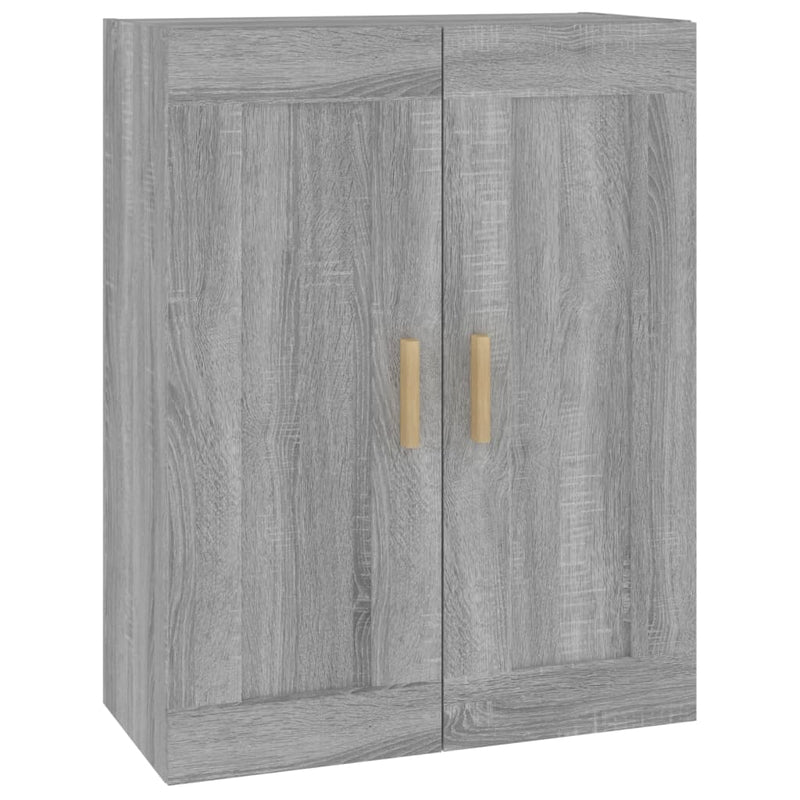vidaXL szürke sonoma színű szerelt fa faliszekrény 69,5 x 32,5 x 90 cm