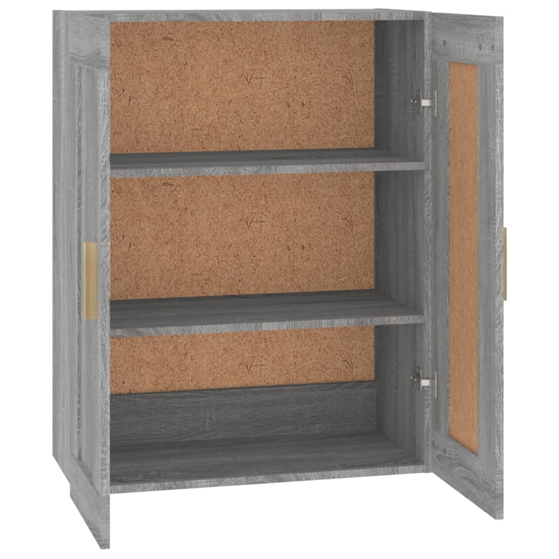 vidaXL szürke sonoma színű szerelt fa faliszekrény 69,5 x 32,5 x 90 cm