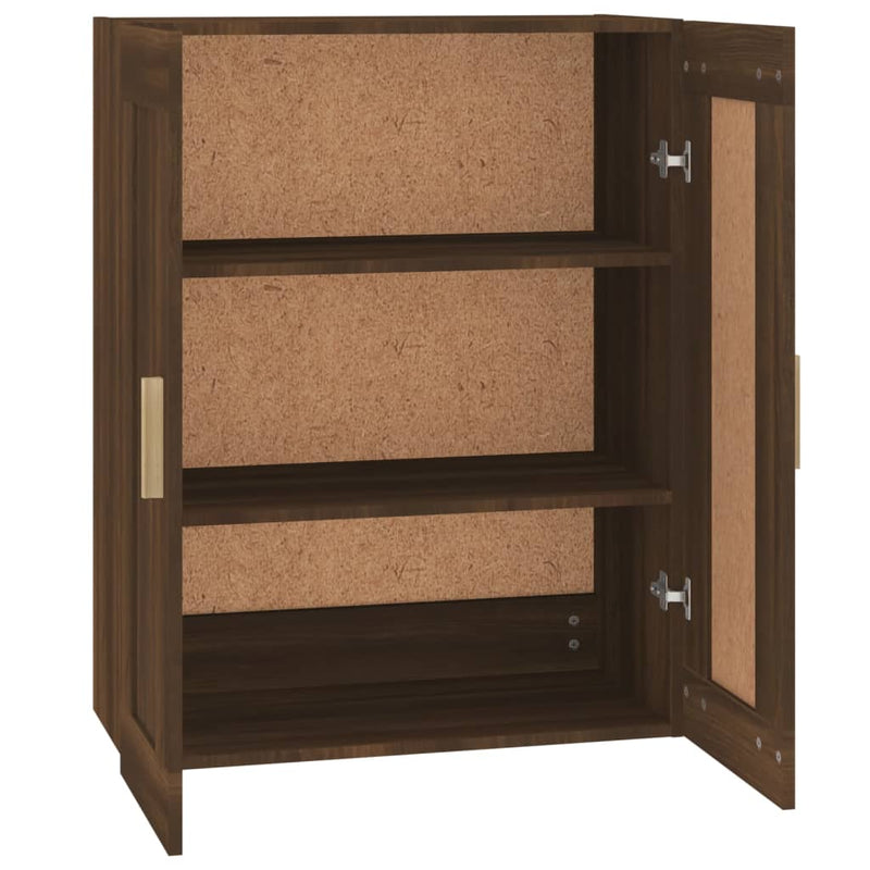 vidaXL barna tölgyszínű szerelt fa faliszekrény 69,5 x 32,5 x 90 cm