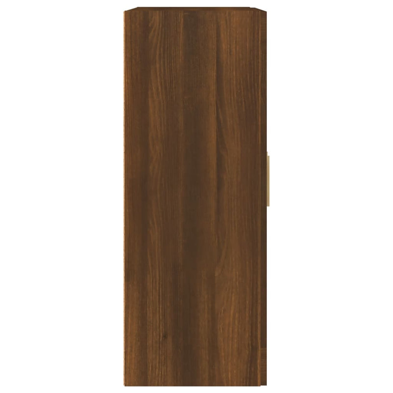 vidaXL barna tölgyszínű szerelt fa faliszekrény 69,5 x 32,5 x 90 cm