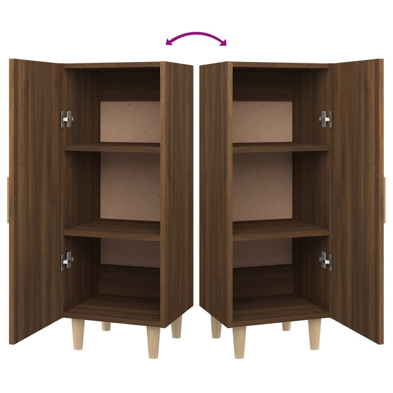 vidaXL barna tölgyszínű szerelt fa tálalószekrény 34,5 x 34 x 90 cm