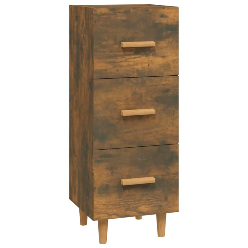 vidaXL füstös tölgy színű szerelt fa tálalószekrény 34,5 x 34 x 90 cm