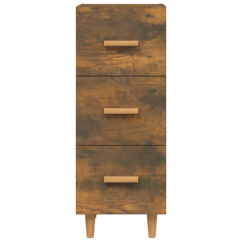 vidaXL füstös tölgy színű szerelt fa tálalószekrény 34,5 x 34 x 90 cm