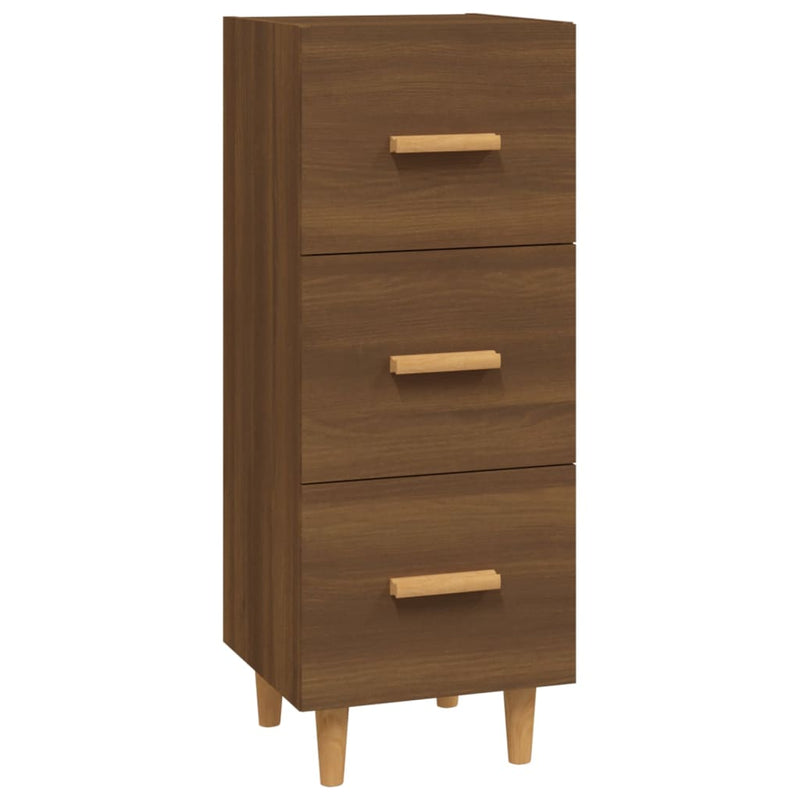vidaXL barna tölgy színű szerelt fa tálalószekrény 34,5 x 34 x 90 cm