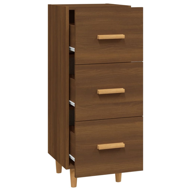 vidaXL barna tölgy színű szerelt fa tálalószekrény 34,5 x 34 x 90 cm