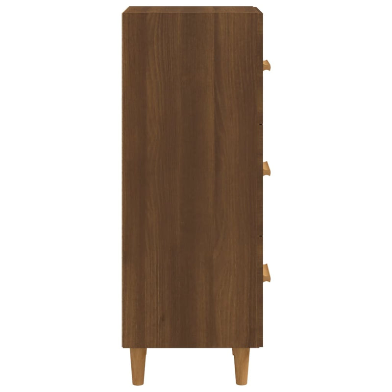 vidaXL barna tölgy színű szerelt fa tálalószekrény 34,5 x 34 x 90 cm