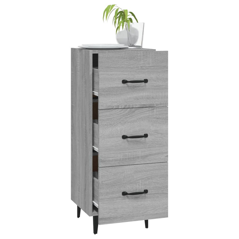 vidaXL szürke sonoma színű szerelt fa tálalószekrény 34,5 x 34 x 90 cm