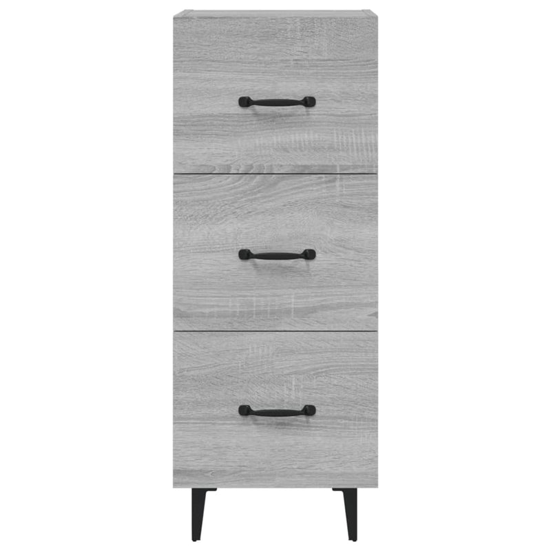 vidaXL szürke sonoma színű szerelt fa tálalószekrény 34,5 x 34 x 90 cm