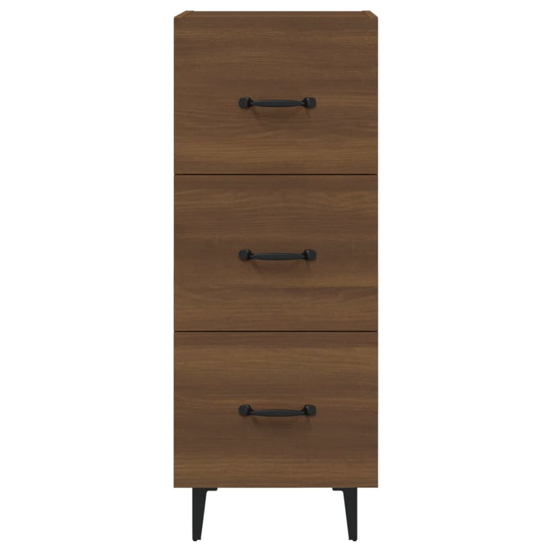 vidaXL barna tölgy színű szerelt fa tálalószekrény 34,5 x 34 x 90 cm