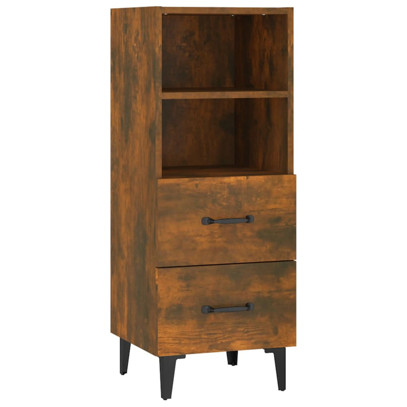 vidaXL füstös tölgy színű szerelt fa tálalószekrény 34,5 x 34 x 90 cm