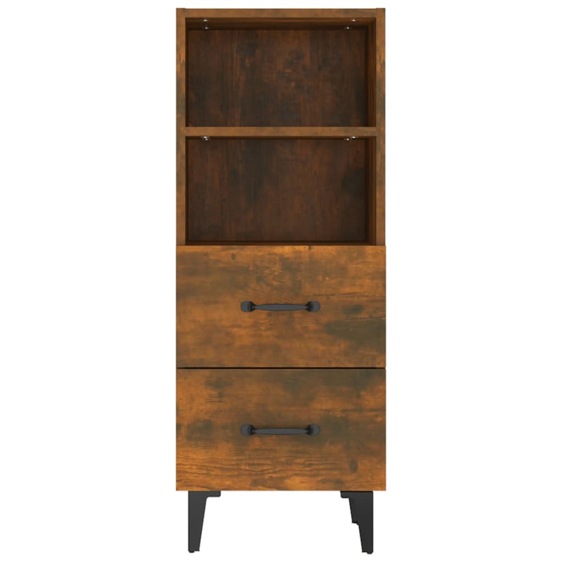 vidaXL füstös tölgy színű szerelt fa tálalószekrény 34,5 x 34 x 90 cm