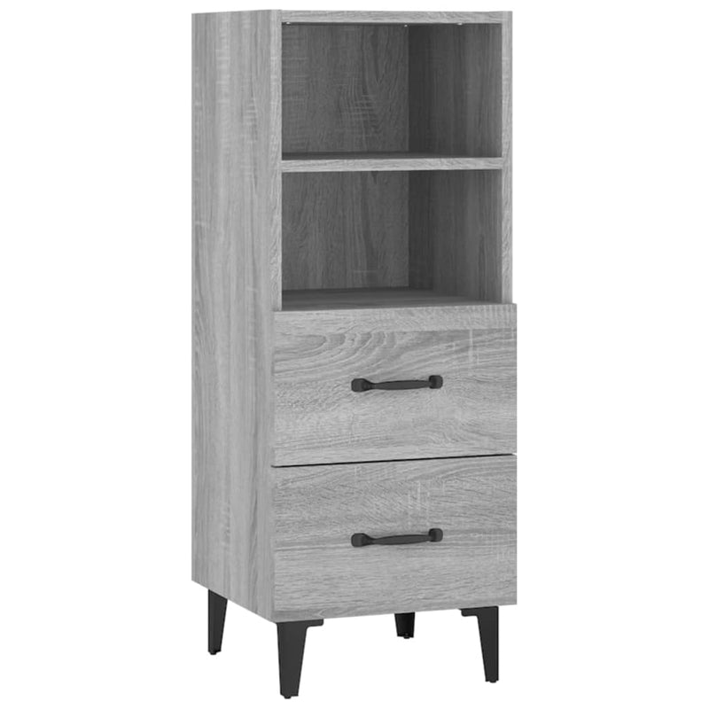 vidaXL szürke sonoma színű szerelt fa tálalószekrény 34,5 x 34 x 90 cm