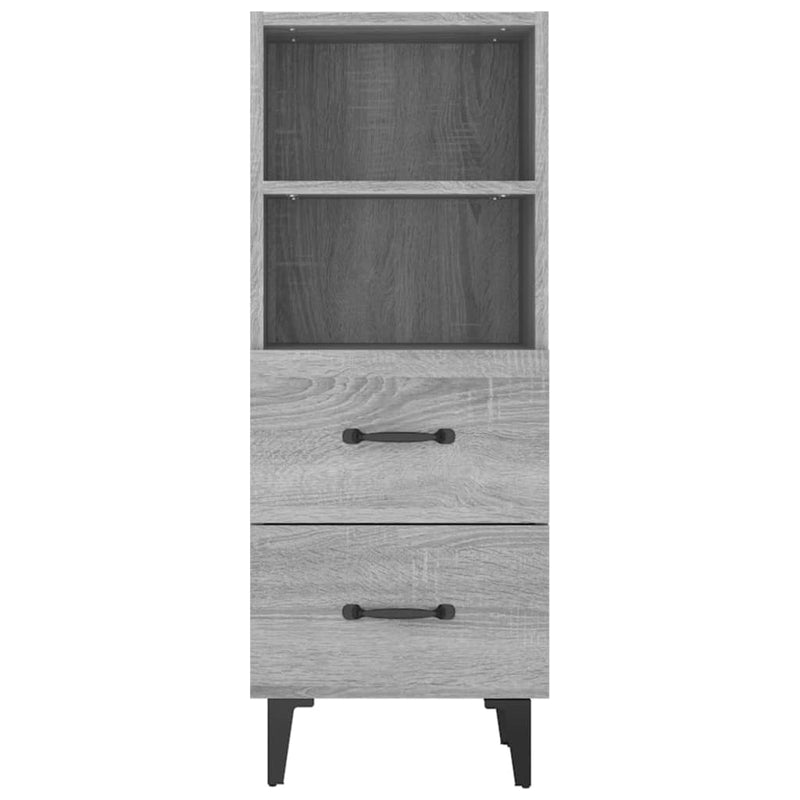vidaXL szürke sonoma színű szerelt fa tálalószekrény 34,5 x 34 x 90 cm