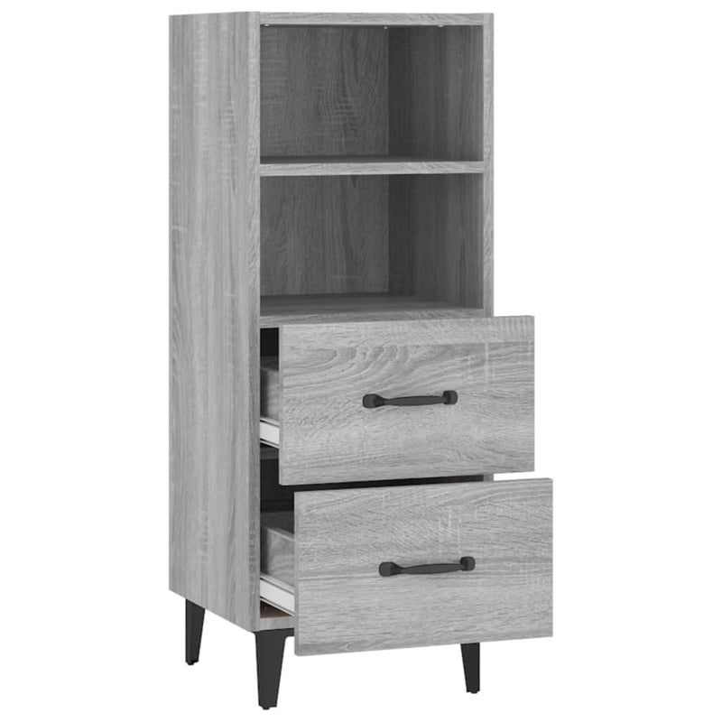 vidaXL szürke sonoma színű szerelt fa tálalószekrény 34,5 x 34 x 90 cm