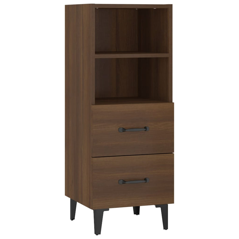 vidaXL barna tölgy színű szerelt fa tálalószekrény 34,5 x 34 x 90 cm