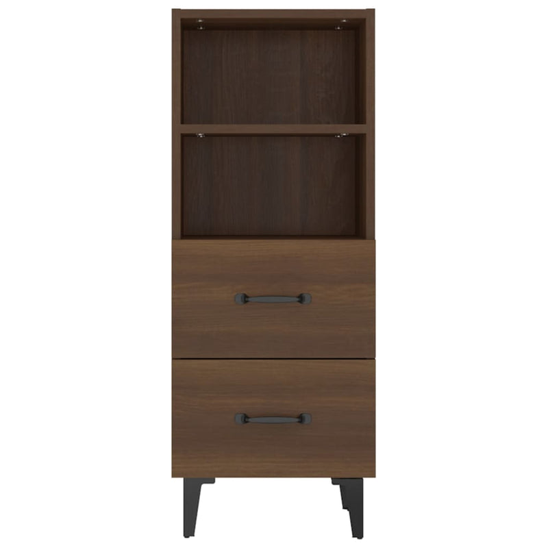 vidaXL barna tölgy színű szerelt fa tálalószekrény 34,5 x 34 x 90 cm