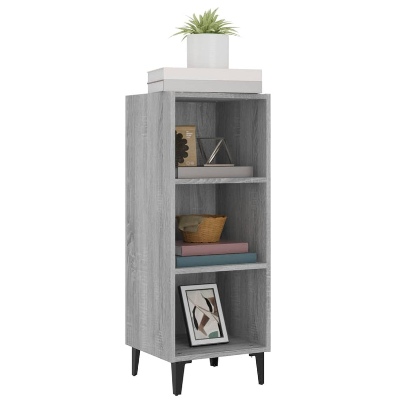 vidaXL szürke sonoma színű szerelt fa tálalószekrény 34,5x32,5x90 cm