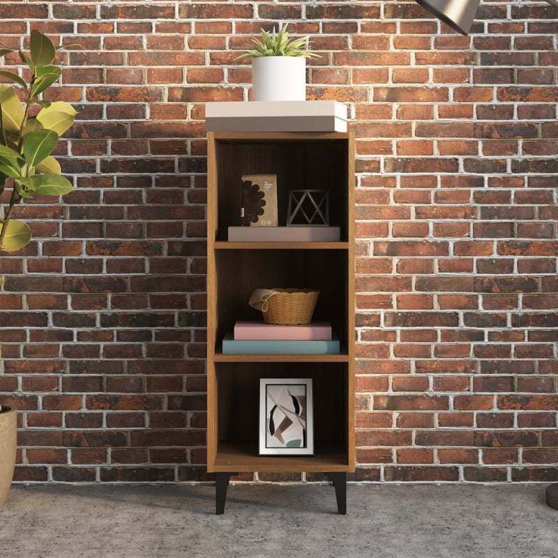 vidaXL barna tölgyszínű szerelt fa tálalószekrény 34,5 x 32,5 x 90 cm