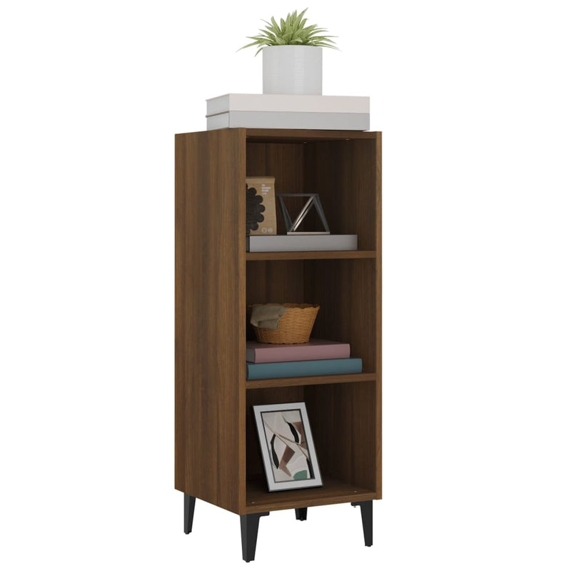 vidaXL barna tölgyszínű szerelt fa tálalószekrény 34,5 x 32,5 x 90 cm
