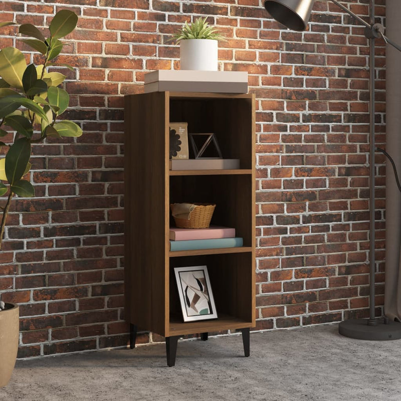vidaXL barna tölgyszínű szerelt fa tálalószekrény 34,5 x 32,5 x 90 cm