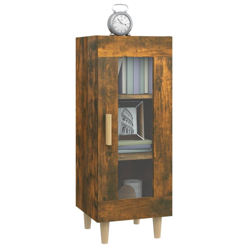vidaXL füstös tölgy színű szerelt fa tálalószekrény 34,5 x 34 x 90 cm