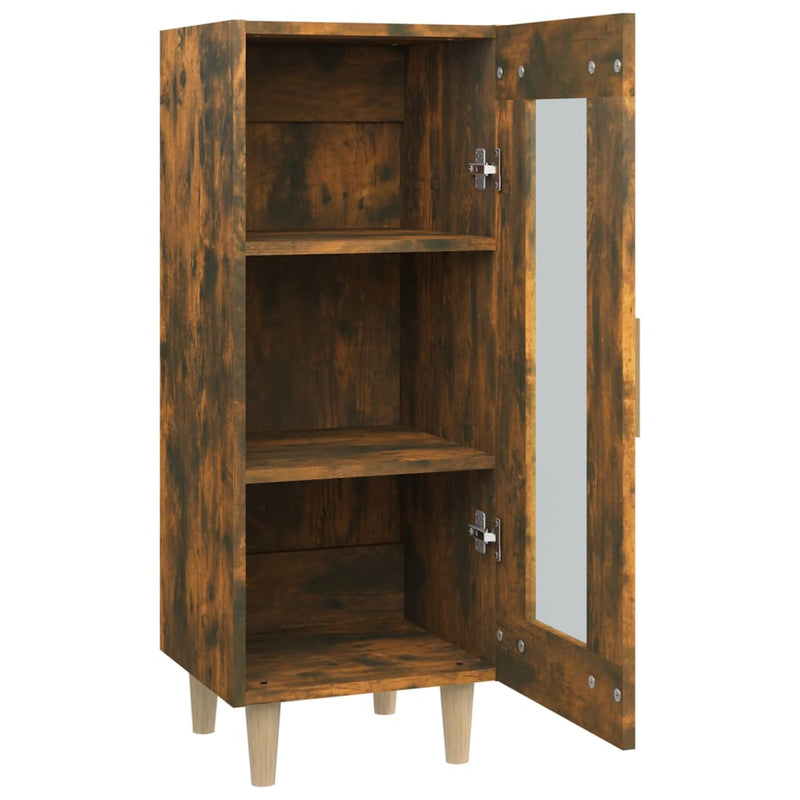 vidaXL füstös tölgy színű szerelt fa tálalószekrény 34,5 x 34 x 90 cm