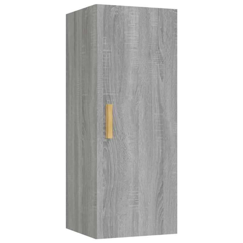 vidaXL szürke sonoma színű szerelt fa faliszekrény 34,5 x 34 x 90 cm