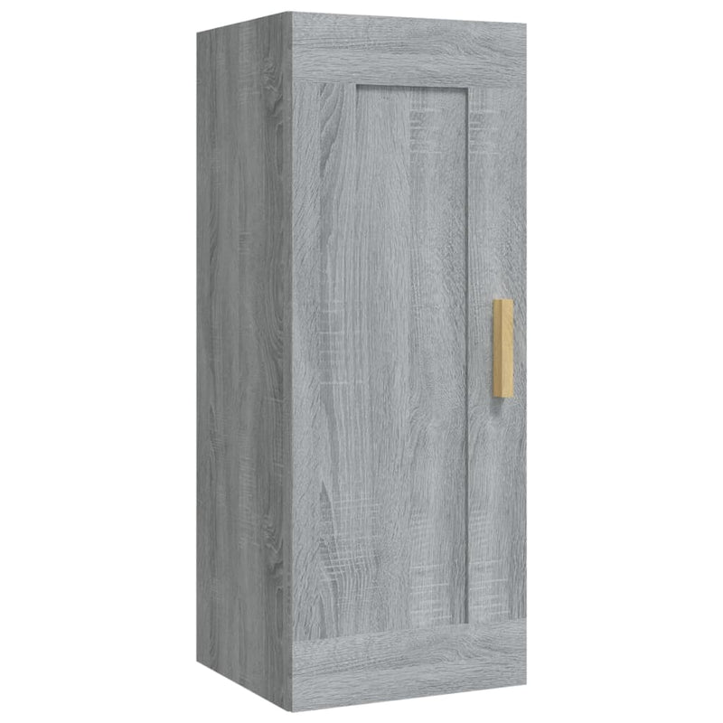 vidaXL szürke sonoma színű szerelt fa faliszekrény 35 x 34 x 90 cm