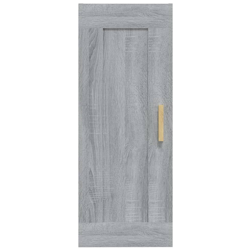 vidaXL szürke sonoma színű szerelt fa faliszekrény 35 x 34 x 90 cm