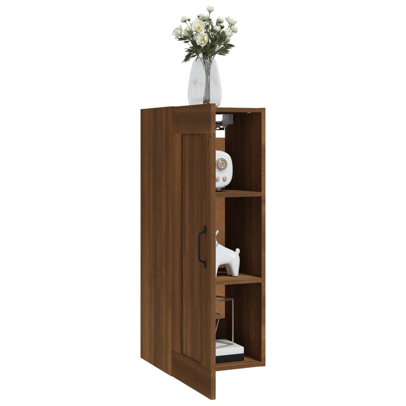 vidaXL barna tölgyszínű szerelt fa függőszekrény 35 x 34 x 90 cm