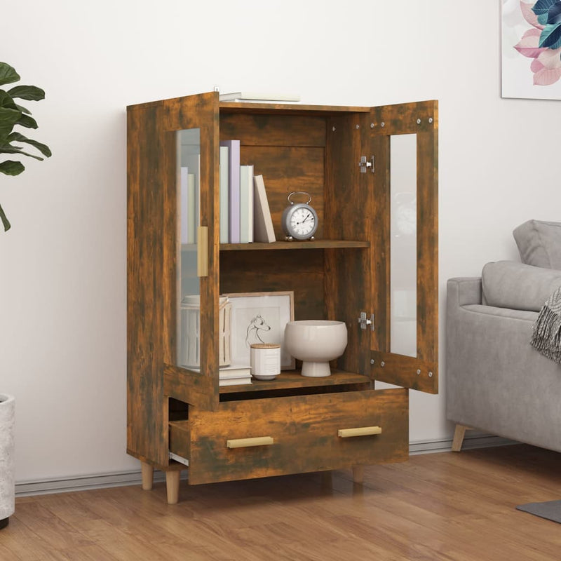 vidaXL füstös tölgy színű szerelt fa magasszekrény 70 x 31 x 115 cm