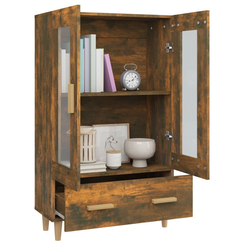 vidaXL füstös tölgy színű szerelt fa magasszekrény 70 x 31 x 115 cm