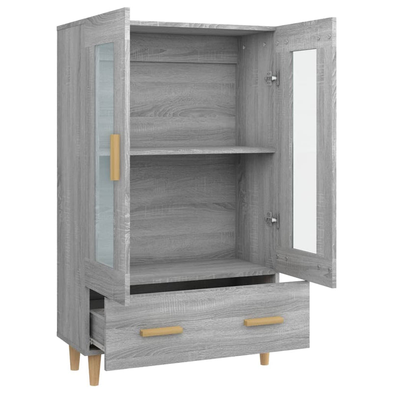 vidaXL szürke sonoma színű szerelt fa magasszekrény 70 x 31 x 115 cm