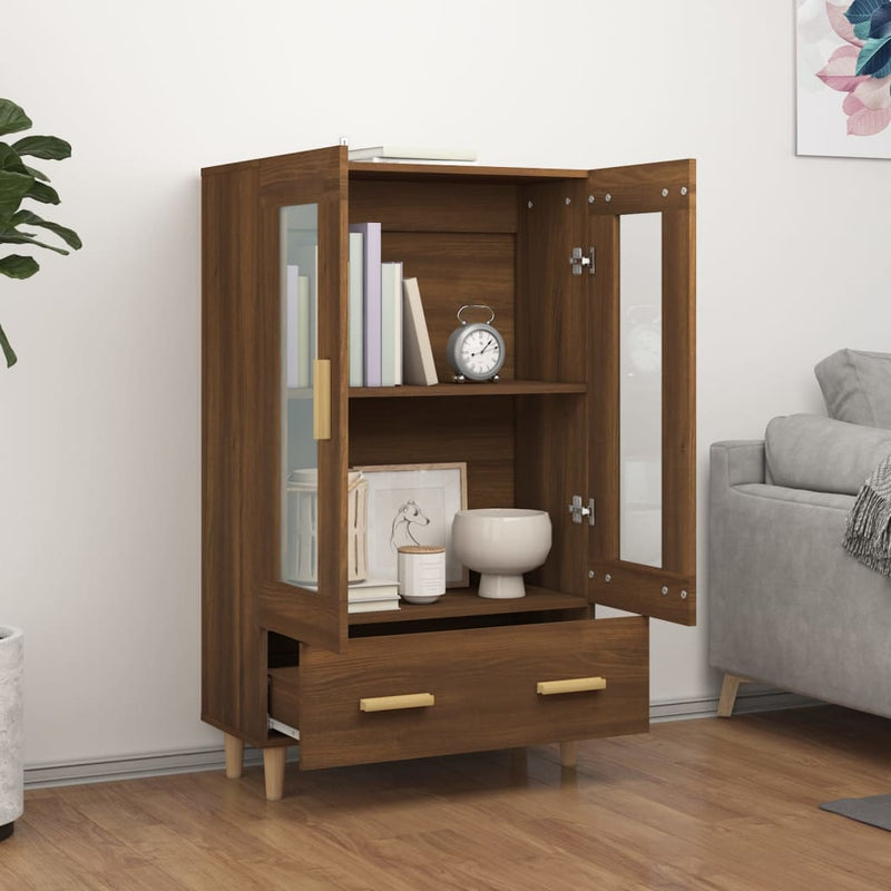 vidaXL barna tölgy színű szerelt fa tálalószekrény 70 x 31 x 115 cm
